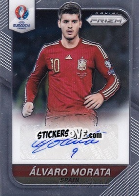 Figurina Alvaro Morata - UEFA Euro 2016 Prizm - Panini