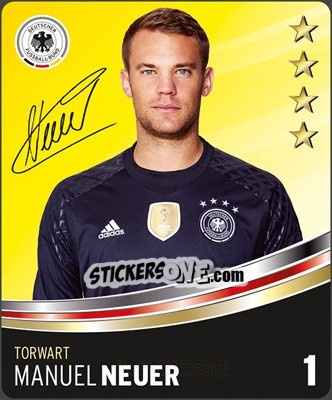 Sticker Manuel Neuer - DFB-Sammelalbum 2016 n. 1 - Rewe