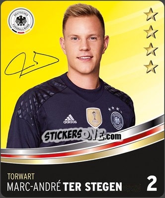 Cromo Marc-André ter Stegen - DFB-Sammelalbum 2016 n. 2 - Rewe
