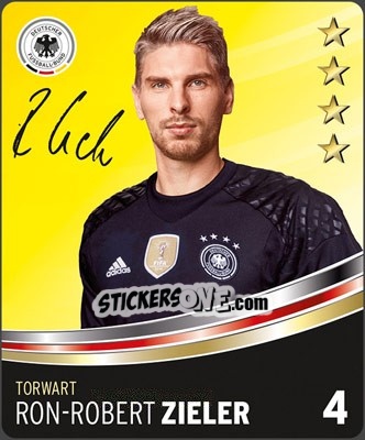Sticker Ron-Robert Zieler - DFB-Sammelalbum 2016 n. 4 - Rewe