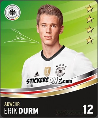 Sticker Erik Durm - DFB-Sammelalbum 2016 n. 12 - Rewe
