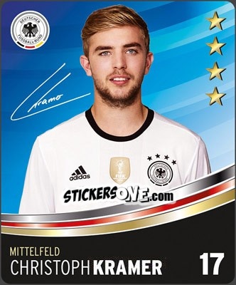 Sticker Christoph Kramer - DFB-Sammelalbum 2016 n. 17 - Rewe