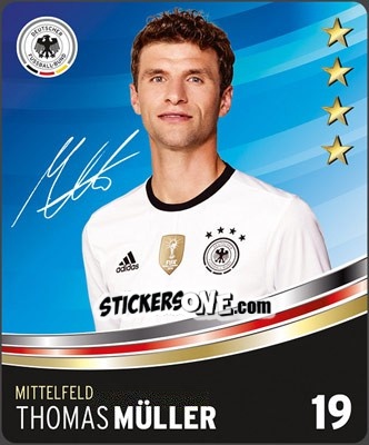 Sticker Thomas Müller - DFB-Sammelalbum 2016 n. 19 - Rewe