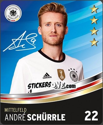 Sticker André Schürrle - DFB-Sammelalbum 2016 n. 22 - Rewe