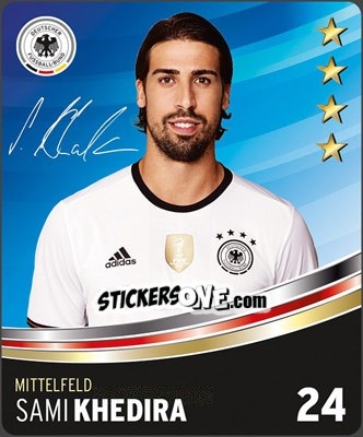 Sticker Sami Khedira - DFB-Sammelalbum 2016 n. 24 - Rewe