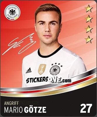 Sticker Mario Götze - DFB-Sammelalbum 2016 n. 27 - Rewe
