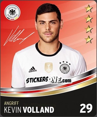 Sticker Kevin Volland - DFB-Sammelalbum 2016 n. 29 - Rewe
