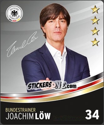 Sticker Joachim Löw - DFB-Sammelalbum 2016 n. 34 - Rewe