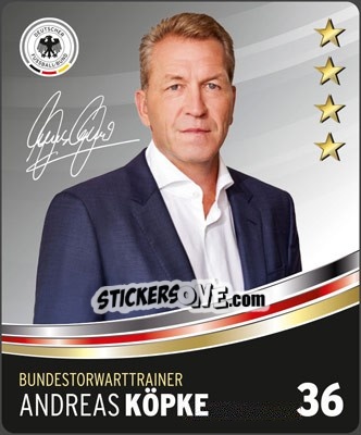 Sticker Andreas Köpke - DFB-Sammelalbum 2016 n. 36 - Rewe