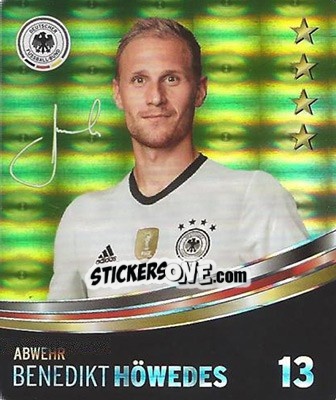 Sticker Benedikt Höwedes - DFB-Sammelalbum 2016 n. 13g - Rewe