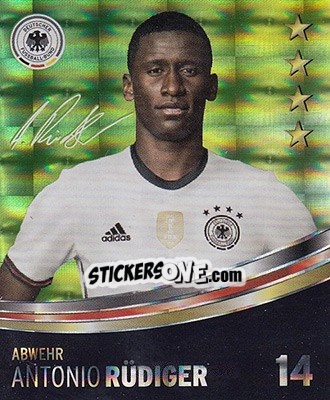 Sticker Antonio Rüdiger - DFB-Sammelalbum 2016 n. 14g - Rewe