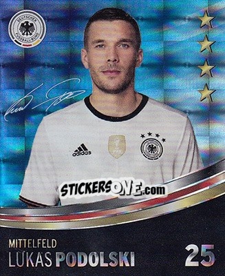 Sticker Lukas Podolski - DFB-Sammelalbum 2016 n. 25g - Rewe