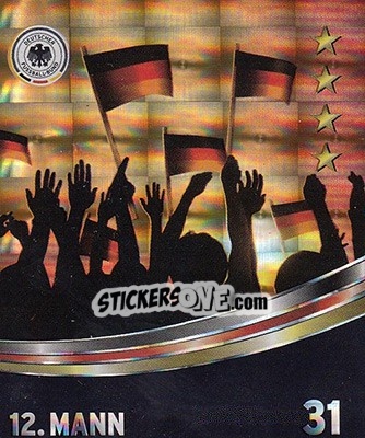 Sticker 12. Mann - DFB-Sammelalbum 2016 n. 31g - Rewe