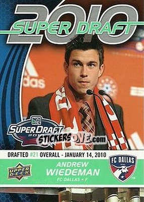 Sticker Andrew Wiedeman - Mls 2010 - Upper Deck