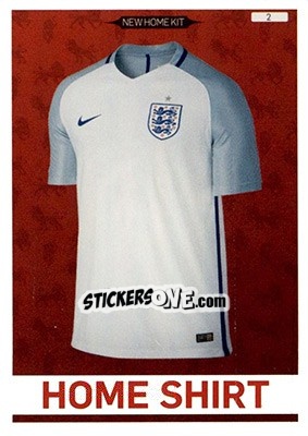 Sticker Home Shirt - England 2016. Adrenalyn XL - Panini