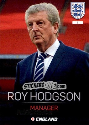 Cromo Roy Hodgson - England 2016. Adrenalyn XL n. 5 - Panini