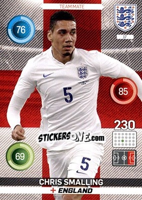 Sticker Chris Smalling - England 2016. Adrenalyn XL n. 17 - Panini