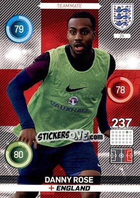 Sticker Danny Rose - England 2016. Adrenalyn XL n. 23 - Panini