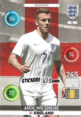 Sticker Jack Wilshere - England 2016. Adrenalyn XL n. 25 - Panini