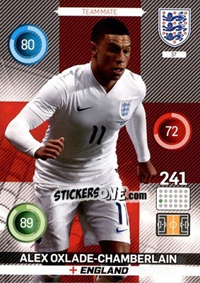 Sticker Alex Oxlade-Chamberlain - England 2016. Adrenalyn XL n. 37 - Panini