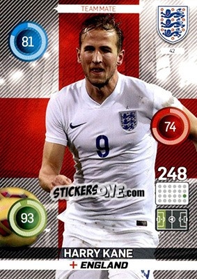 Sticker Harry Kane - England 2016. Adrenalyn XL n. 42 - Panini