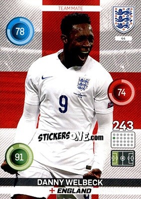 Sticker Danny Welbeck - England 2016. Adrenalyn XL n. 44 - Panini