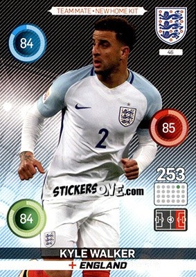 Sticker Kyle Walker - England 2016. Adrenalyn XL n. 46 - Panini