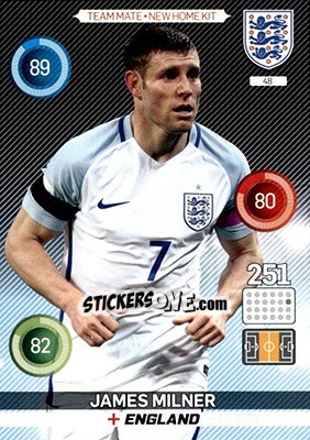 Sticker James Milner - England 2016. Adrenalyn XL - Panini