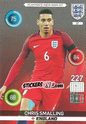 Sticker Chris Smalling - England 2016. Adrenalyn XL n. 57 - Panini