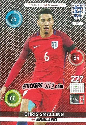 Cromo Chris Smalling - England 2016. Adrenalyn XL - Panini