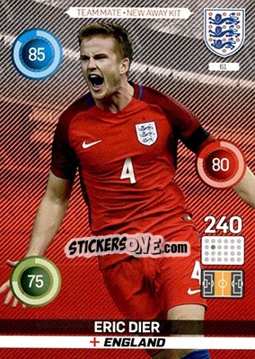 Figurina Eric Dier - England 2016. Adrenalyn XL - Panini