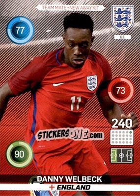 Sticker Danny Welbeck - England 2016. Adrenalyn XL n. 63 - Panini