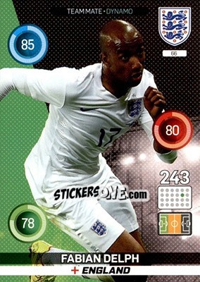 Sticker Fabian Delph - England 2016. Adrenalyn XL n. 66 - Panini