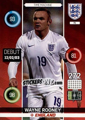 Sticker Wayne Rooney - England 2016. Adrenalyn XL n. 76 - Panini