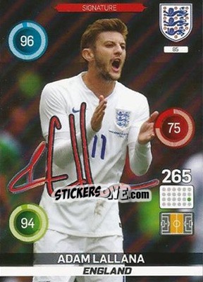 Sticker Adam Lallana - England 2016. Adrenalyn XL - Panini
