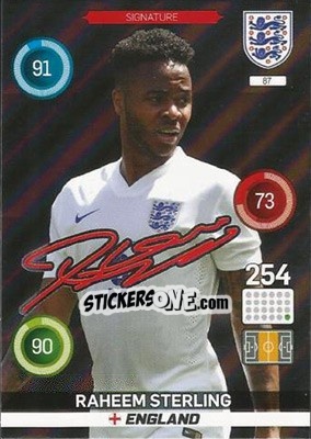 Sticker Raheem Sterling - England 2016. Adrenalyn XL n. 87 - Panini