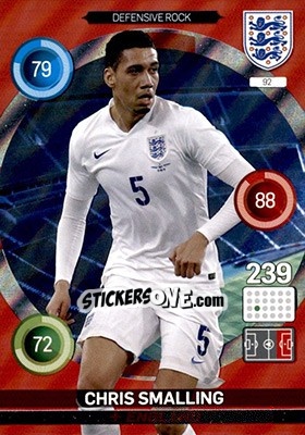 Sticker Chris Smalling - England 2016. Adrenalyn XL n. 92 - Panini