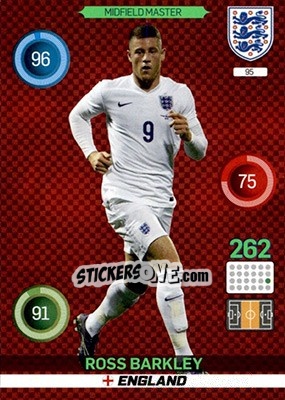 Sticker Ross Barkley - England 2016. Adrenalyn XL n. 95 - Panini