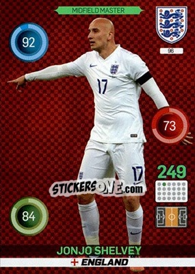 Cromo Jonjo Shelvey - England 2016. Adrenalyn XL n. 96 - Panini