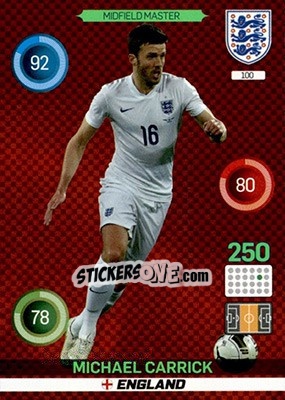 Sticker Michael Carrick - England 2016. Adrenalyn XL n. 100 - Panini