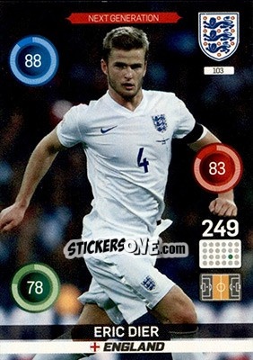 Sticker Eric Dier - England 2016. Adrenalyn XL n. 103 - Panini