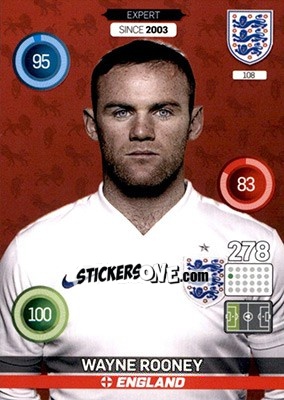 Sticker Wayne Rooney - England 2016. Adrenalyn XL - Panini