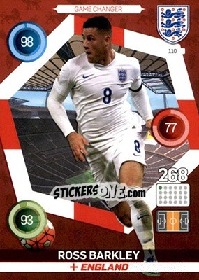 Sticker Ross Barkley - England 2016. Adrenalyn XL n. 110 - Panini