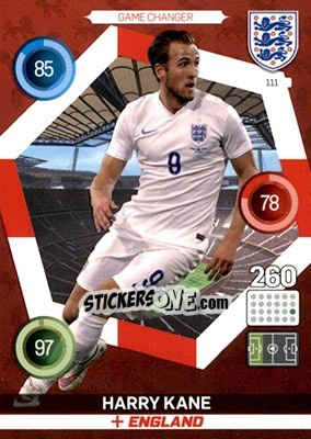 Sticker Harry Kane - England 2016. Adrenalyn XL n. 111 - Panini