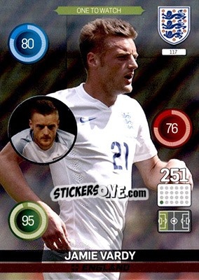 Sticker Jamie Vardy - England 2016. Adrenalyn XL - Panini