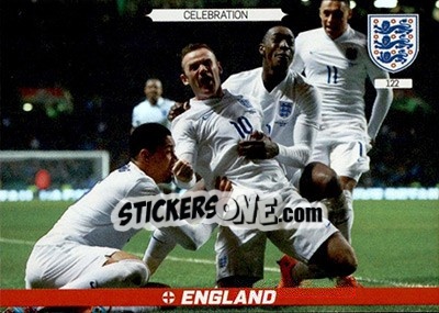Sticker Group Celebration - England 2016. Adrenalyn XL n. 122 - Panini