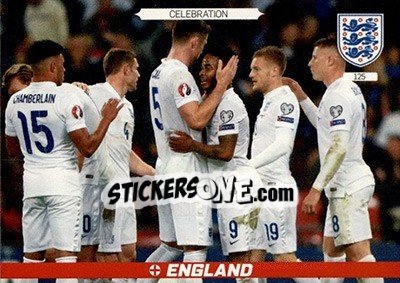 Figurina Group Celebration - England 2016. Adrenalyn XL - Panini