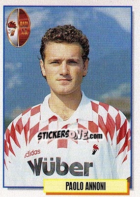 Figurina Paolo Annoni - Calcio Cards 1994-1995 - Merlin
