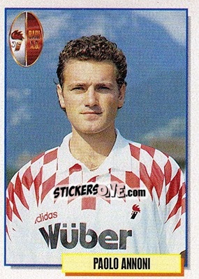 Sticker Paolo Annoni - Calcio Cards 1994-1995 n. 2 - Merlin