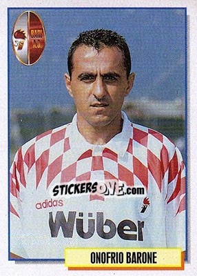 Figurina Onofrio Barone - Calcio Cards 1994-1995 - Merlin